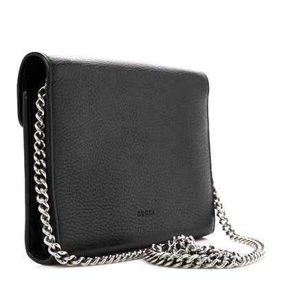 Gucci Calfskin Mini Dionysus Chain Wallet Black 3 of 12