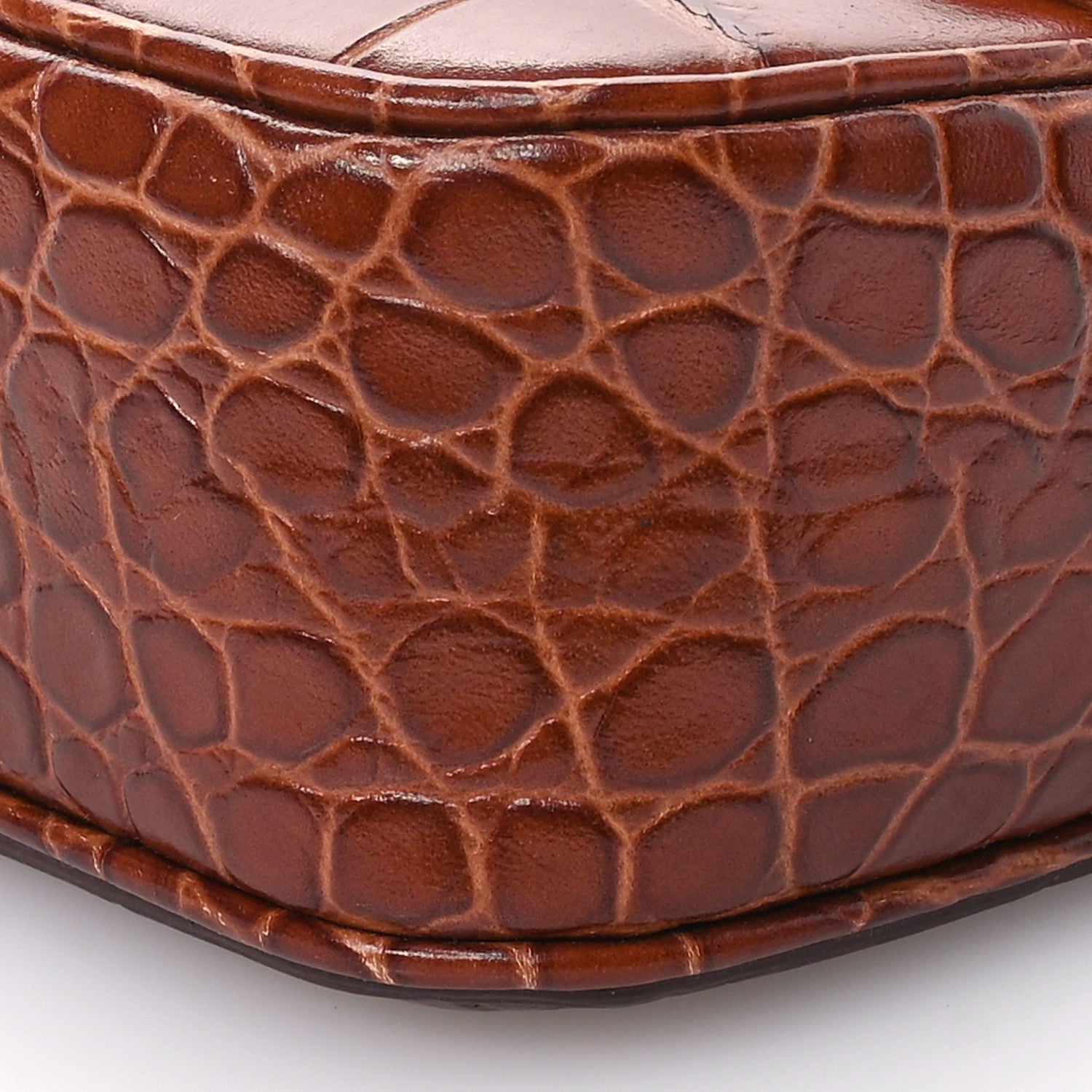 Celine Calfskin Crocodile Embossed Medium Tassel Bag Tan 11 of 11