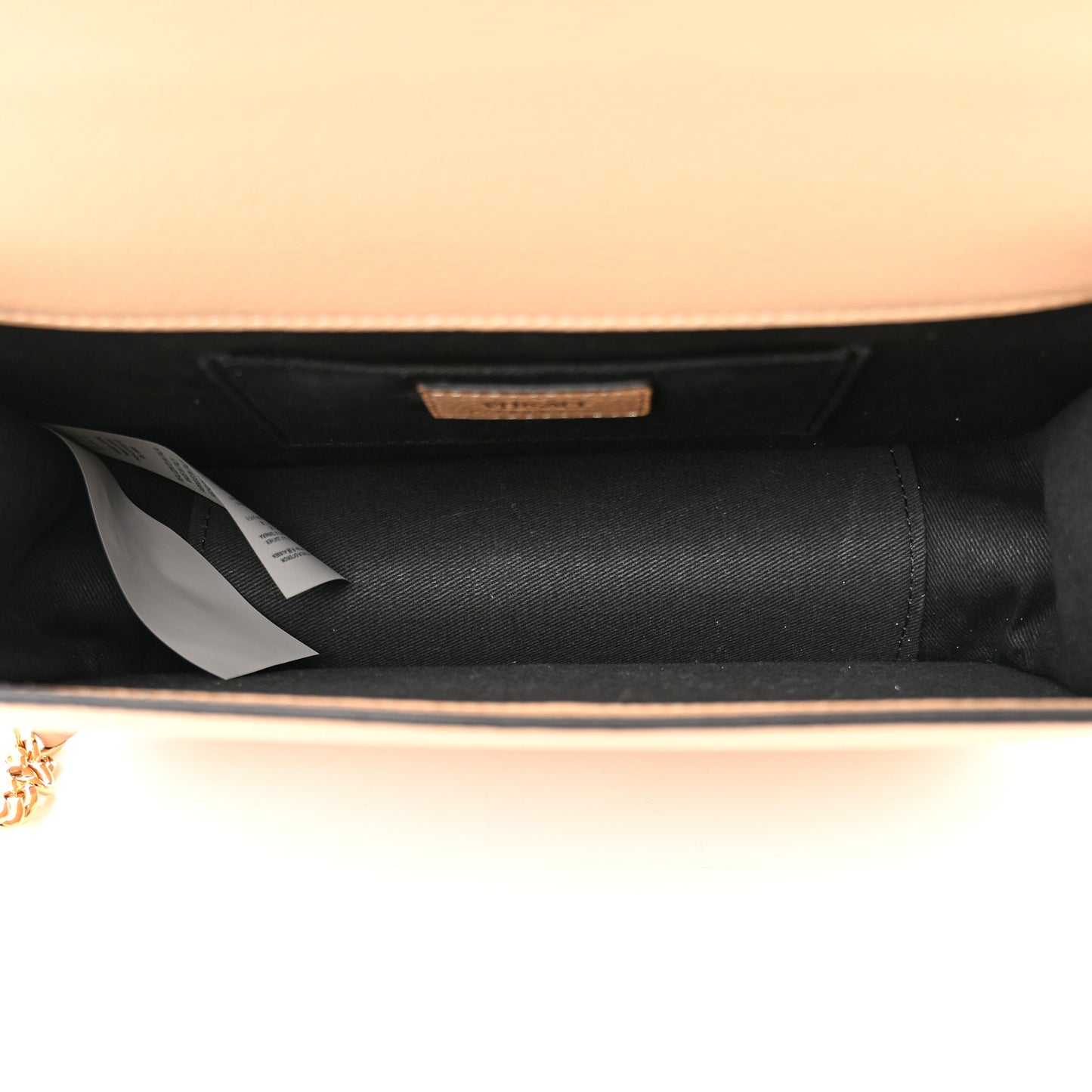 Grained Calfskin Virtus Shoulder Bag Beige