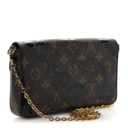 Louis Vuitton Monogram Blossom Pochette Felicie Chain Wallet Black 4 of 14