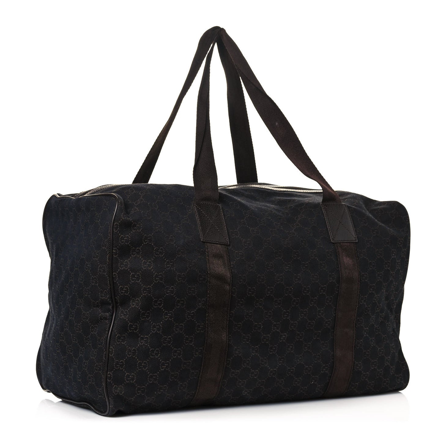 Denim Monogram Large Collapsible Carry On Duffle Bag Brown