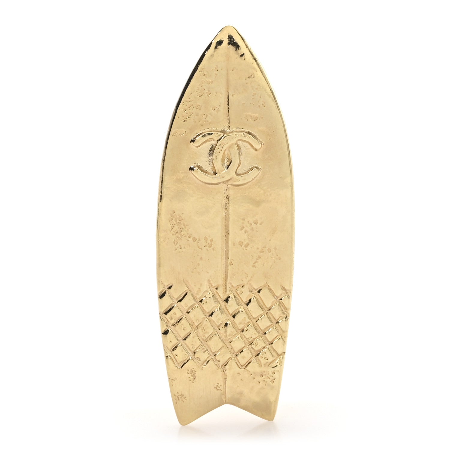 Chanel Metal CC Surfboard Brooch Gold 1797922 – FASHIONPHILE