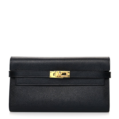 Hermes Epsom Kelly Longue Wallet Black 1 of 9