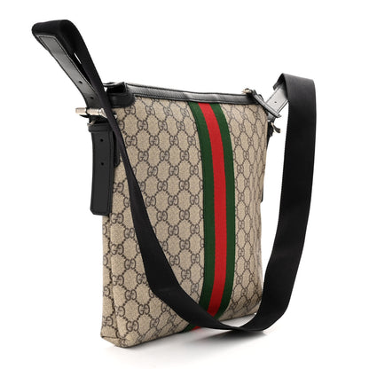 Gucci GG Supreme Monogram Web Messenger Bag Black 3 of 10