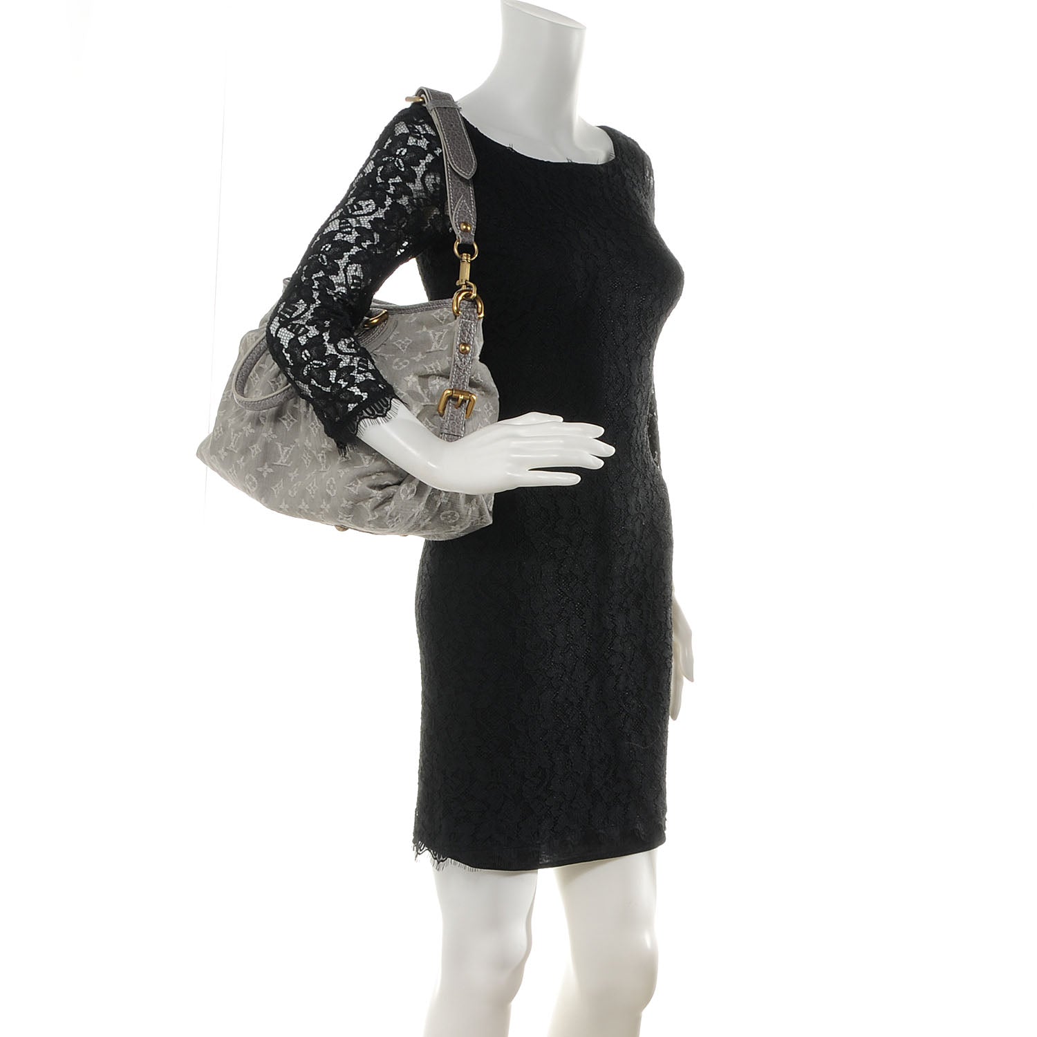 Louis Vuitton Denim Neo Cabby MM Grey 2 of 7