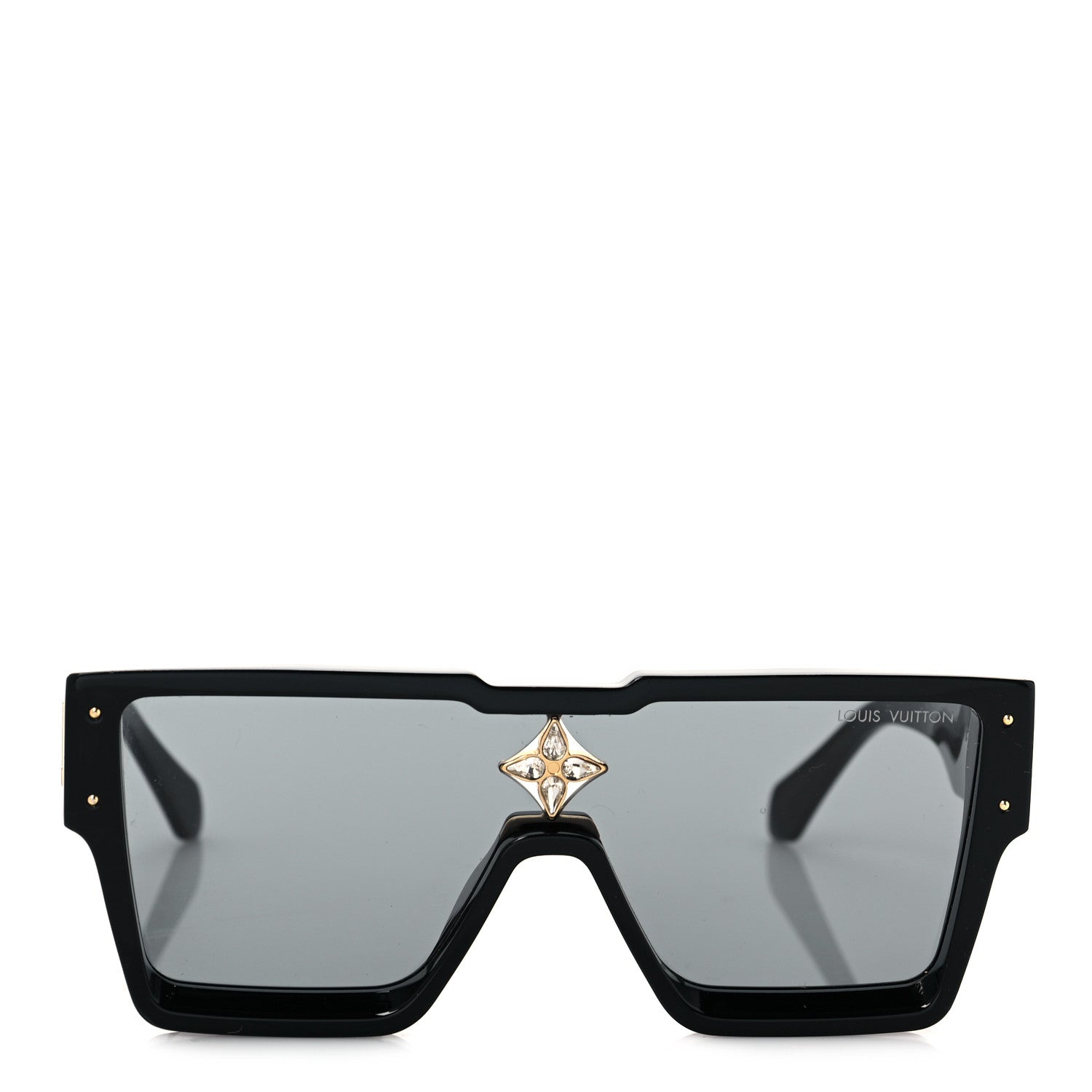 Louis Vuitton Acetate Swarovski Crystal Cyclone Sunglasses Z1578W Black 2 of 7