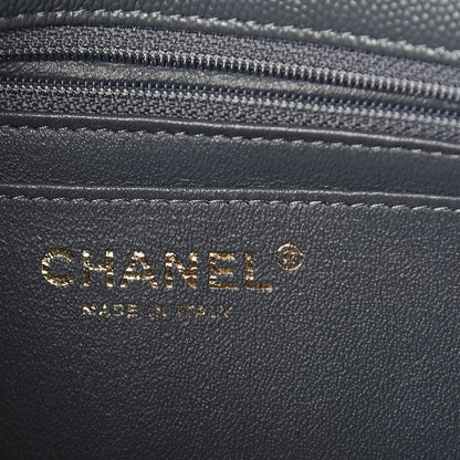 Chanel Caviar Quilted Mini Rectangular Flap Dark Grey 6 of 9