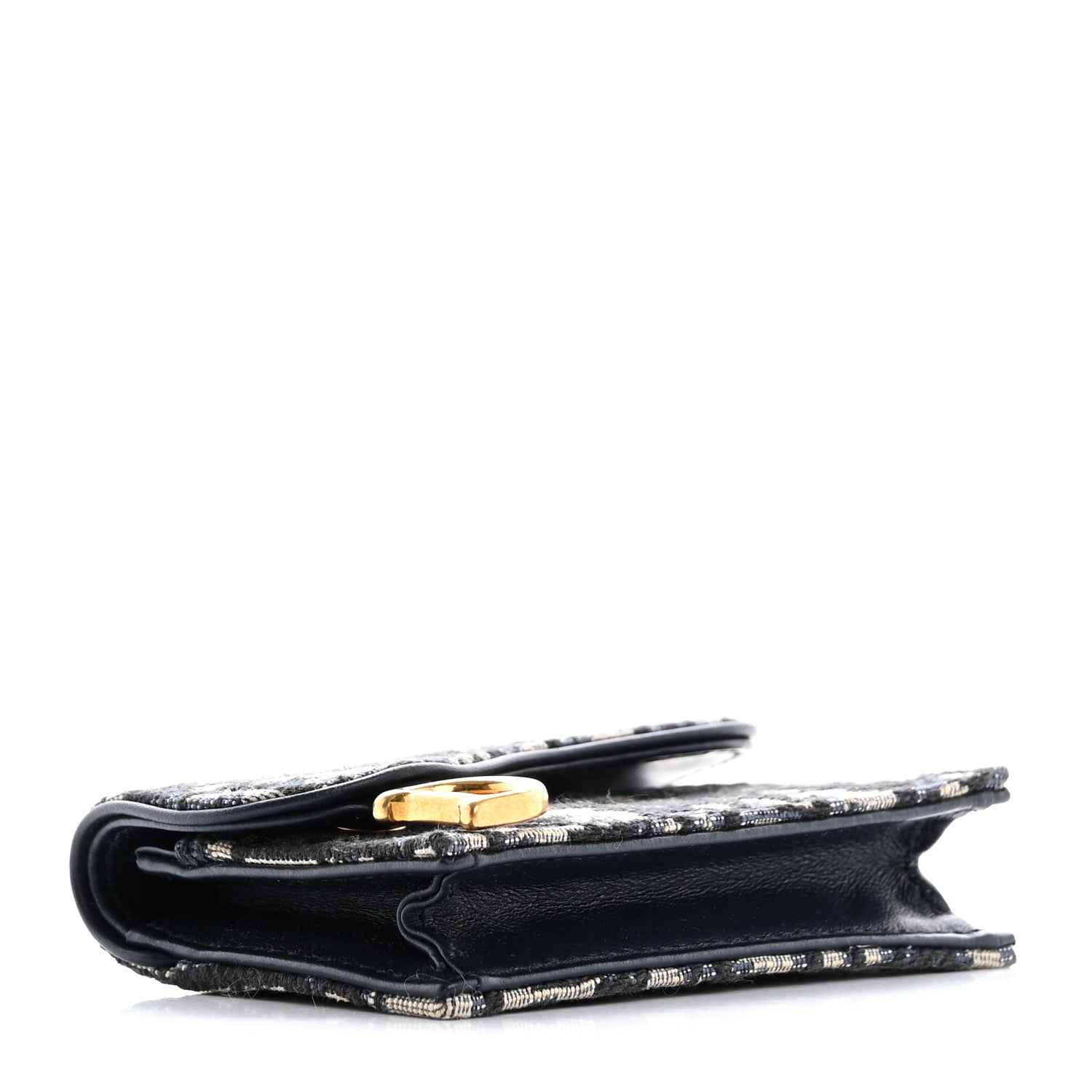 Christian Dior Oblique Saddle Card Holder Blue 4 of 8