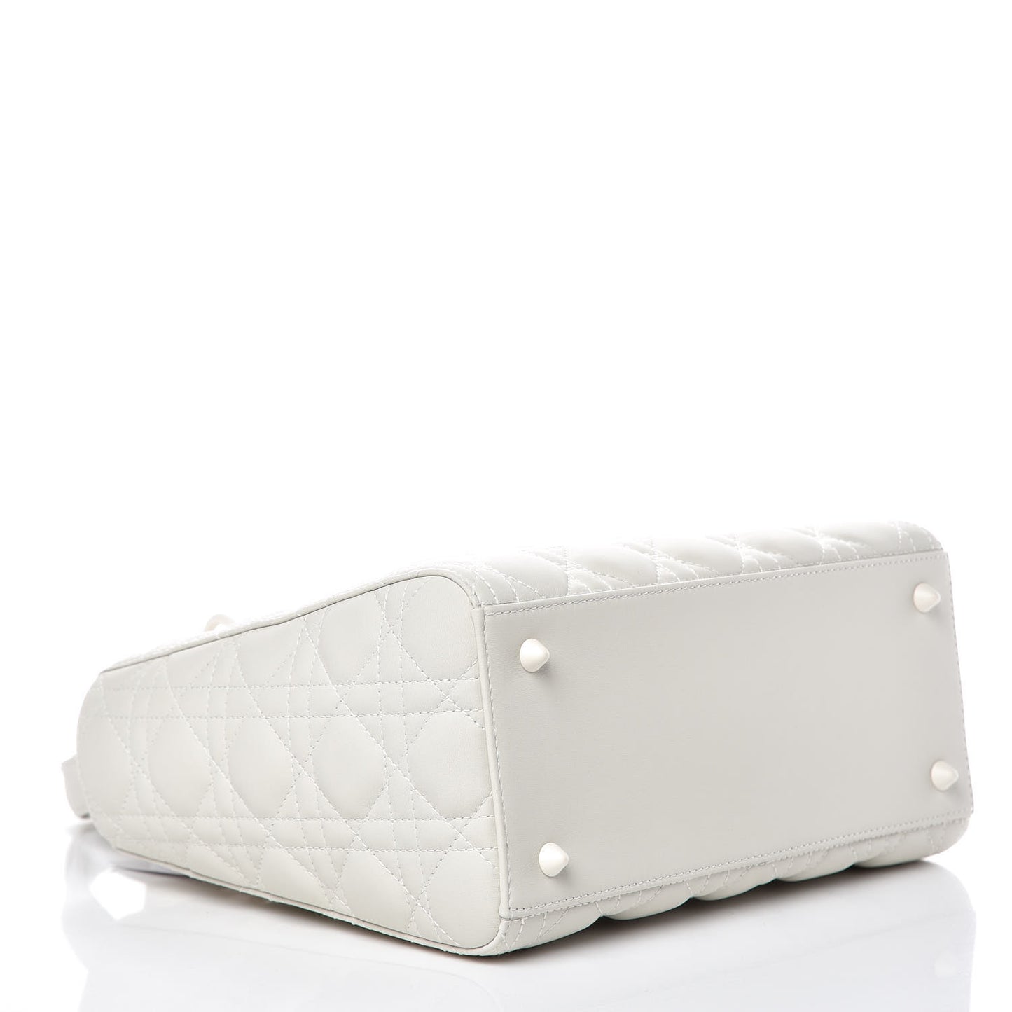 Ultra Matte Calfskin Cannage Medium Lady Dior Latte
