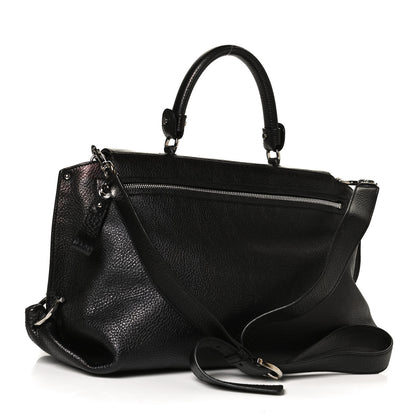 Salvatore Ferragamo Calfskin Sofia Gancini Satchel Black 3 of 12