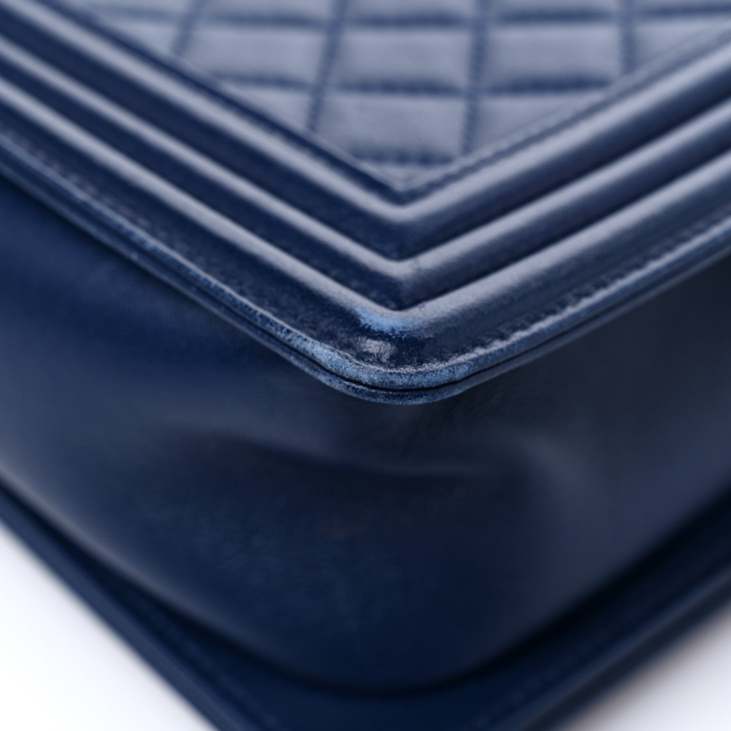 Chanel Lambskin Quilted Medium Boy Flap Dark Navy 10 of 18