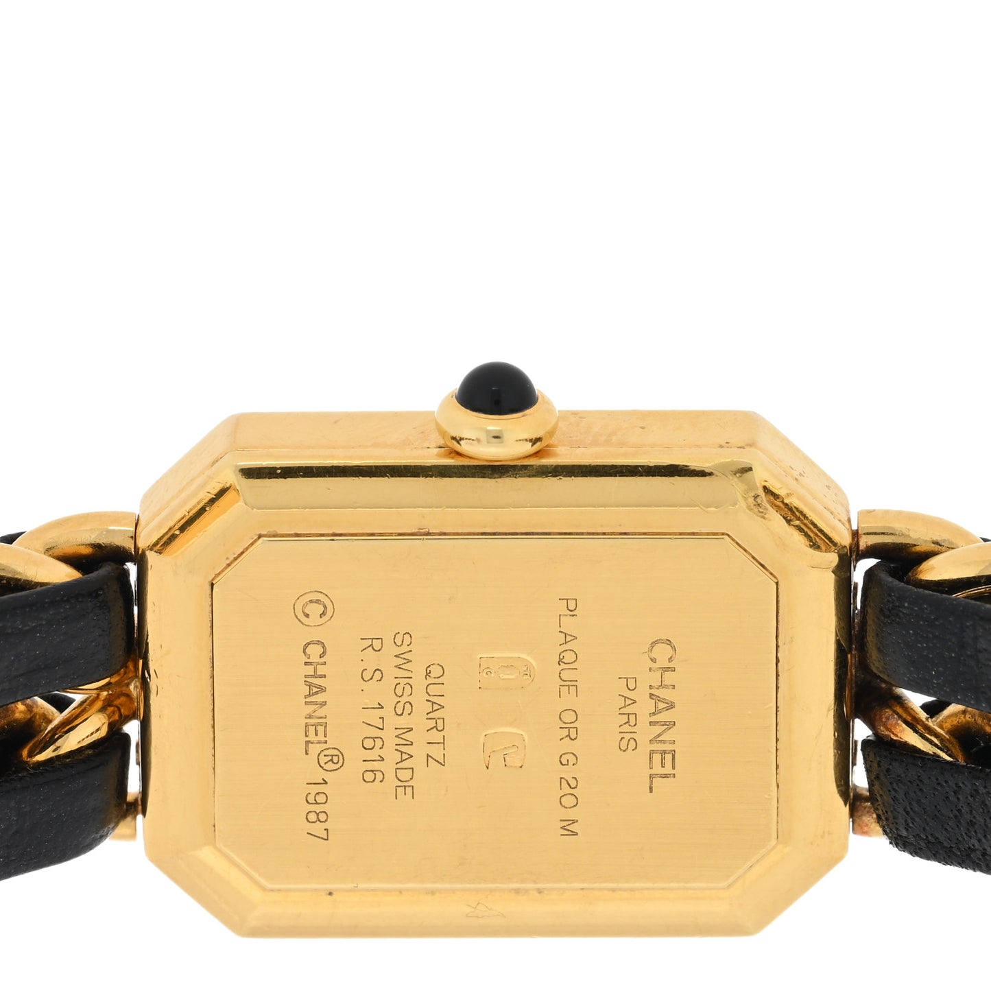 Stainless Steel Lambskin 20mm Chain Premiere Quartz Watch Gold XL