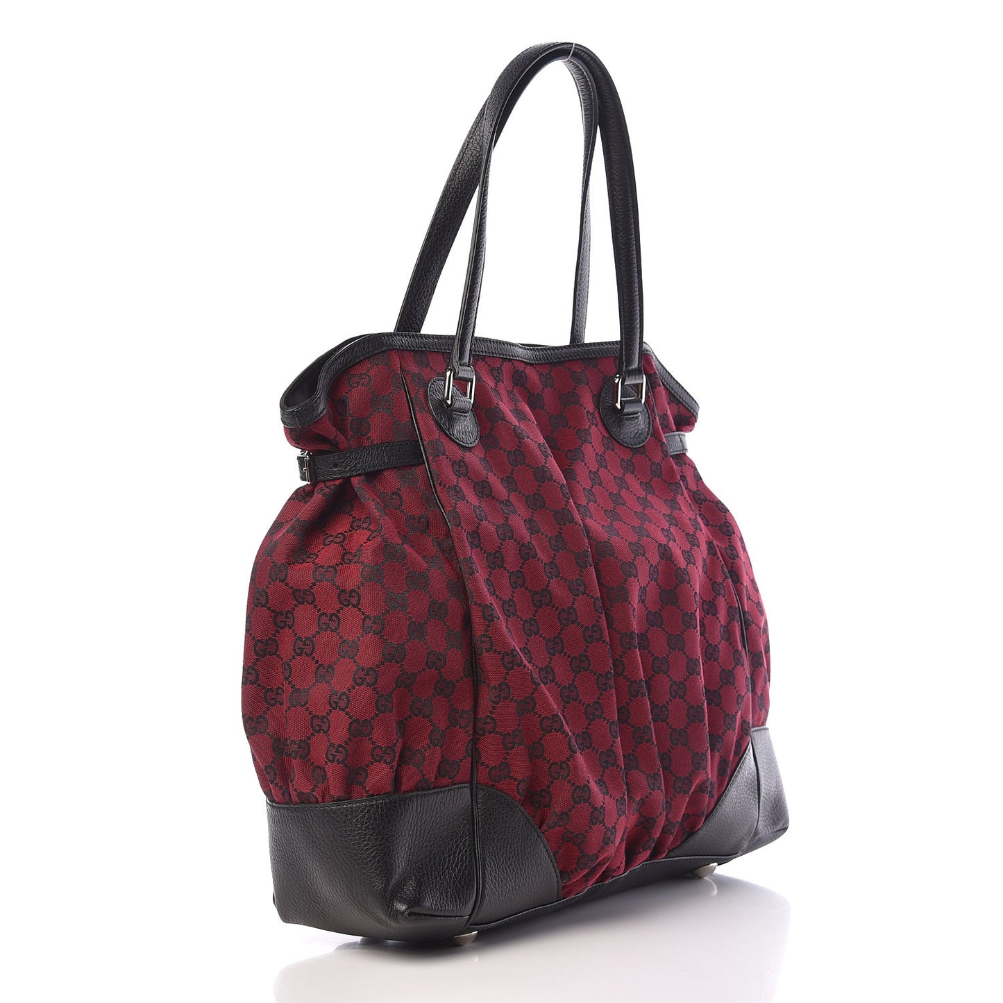 Monogram Full Moon Tote Red Black