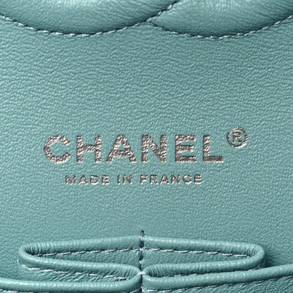 Chanel Tweed Quilted Medium Double Flap Blue White Pink Green 5 of 7