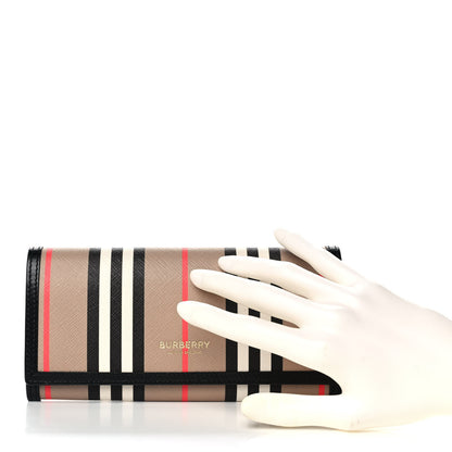 Burberry E-Canvas Icon Stripe Halton Continental Wallet Archive Beige 2 of 10