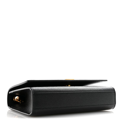 Saint Laurent Grain De Poudre Small Monogram Kate Satchel Black 4 of 14