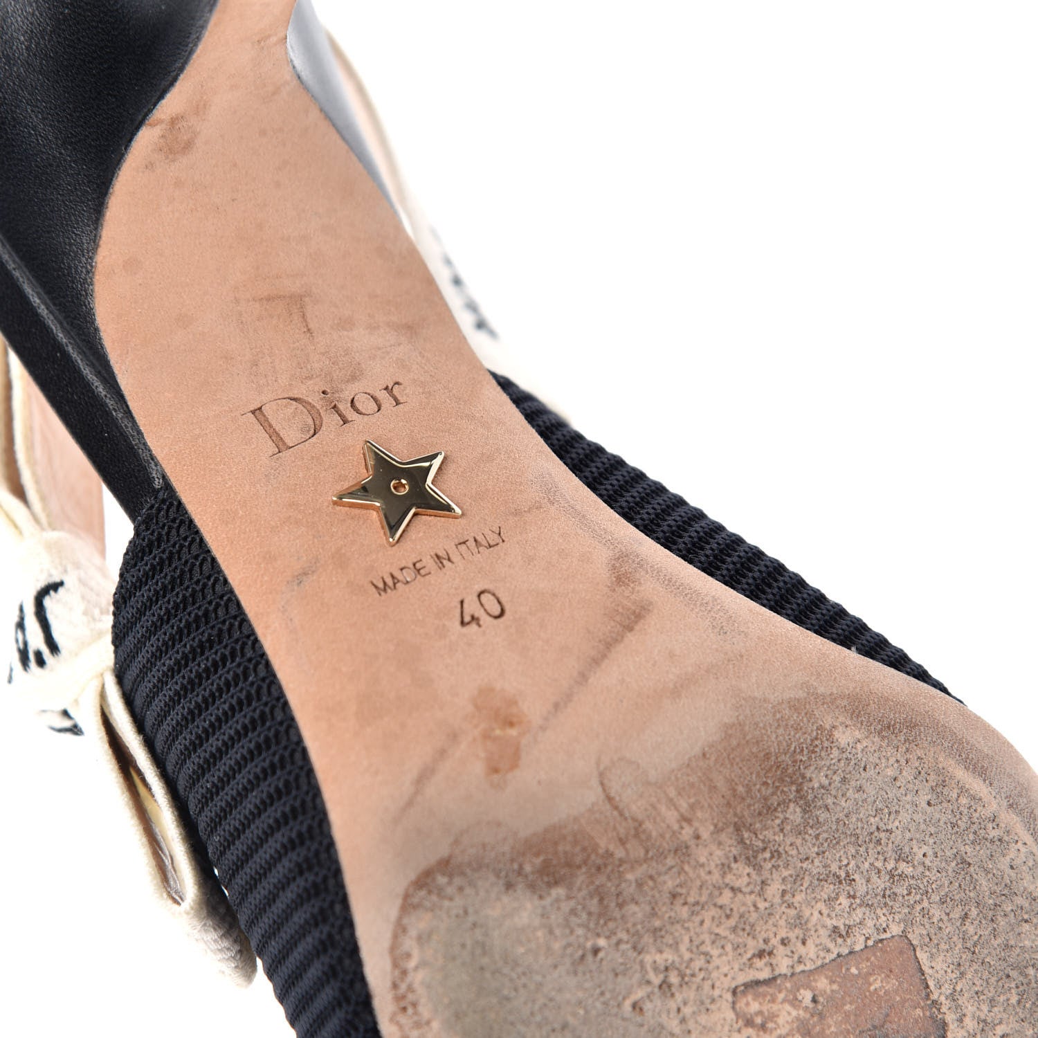 Christian Dior Technical Canvas Ribbon J Adior Slingback 65mm Pumps 40 Black 9 of 10