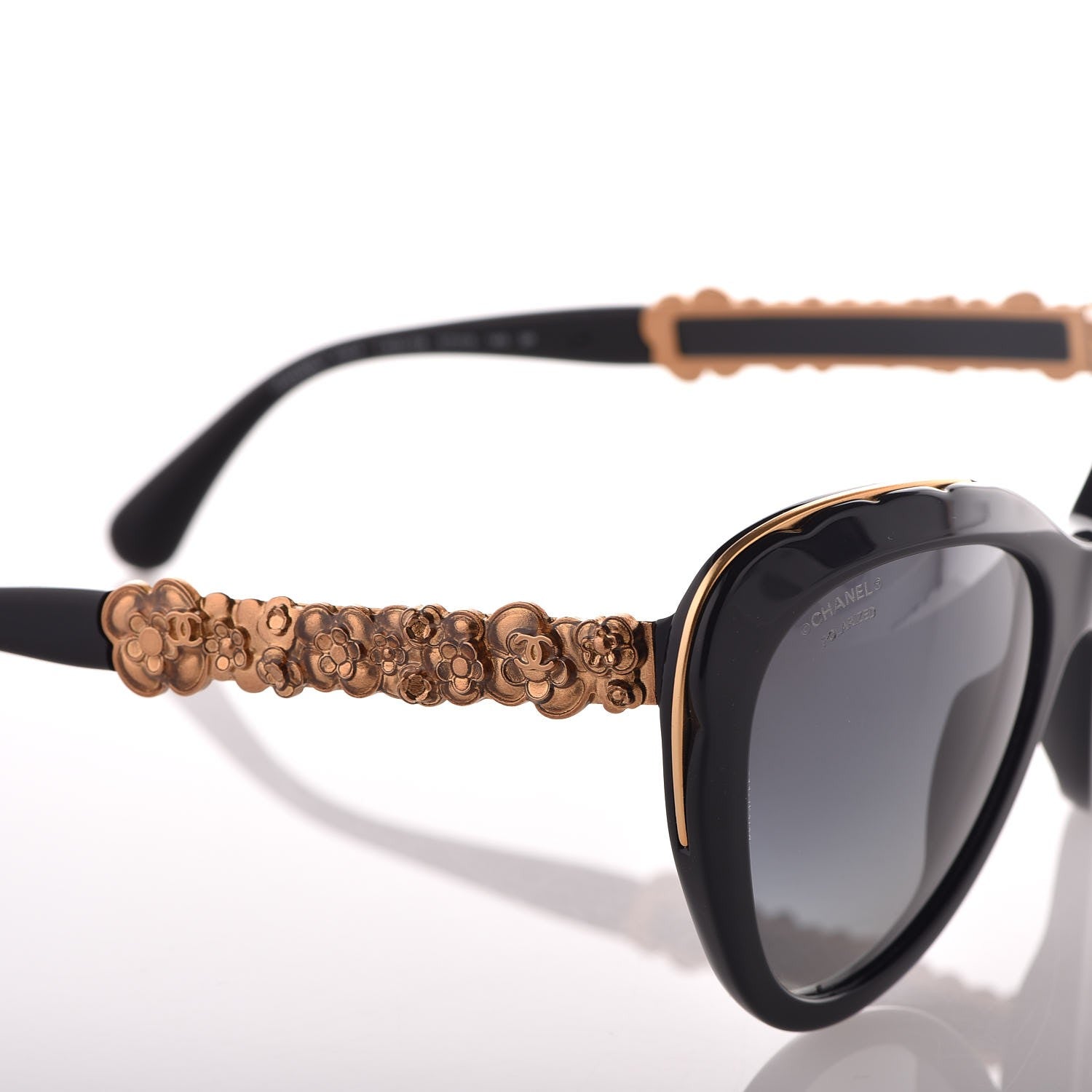 Chanel Polarized Bijou Cat Eye Sunglasses 5354 Black 8 of 9