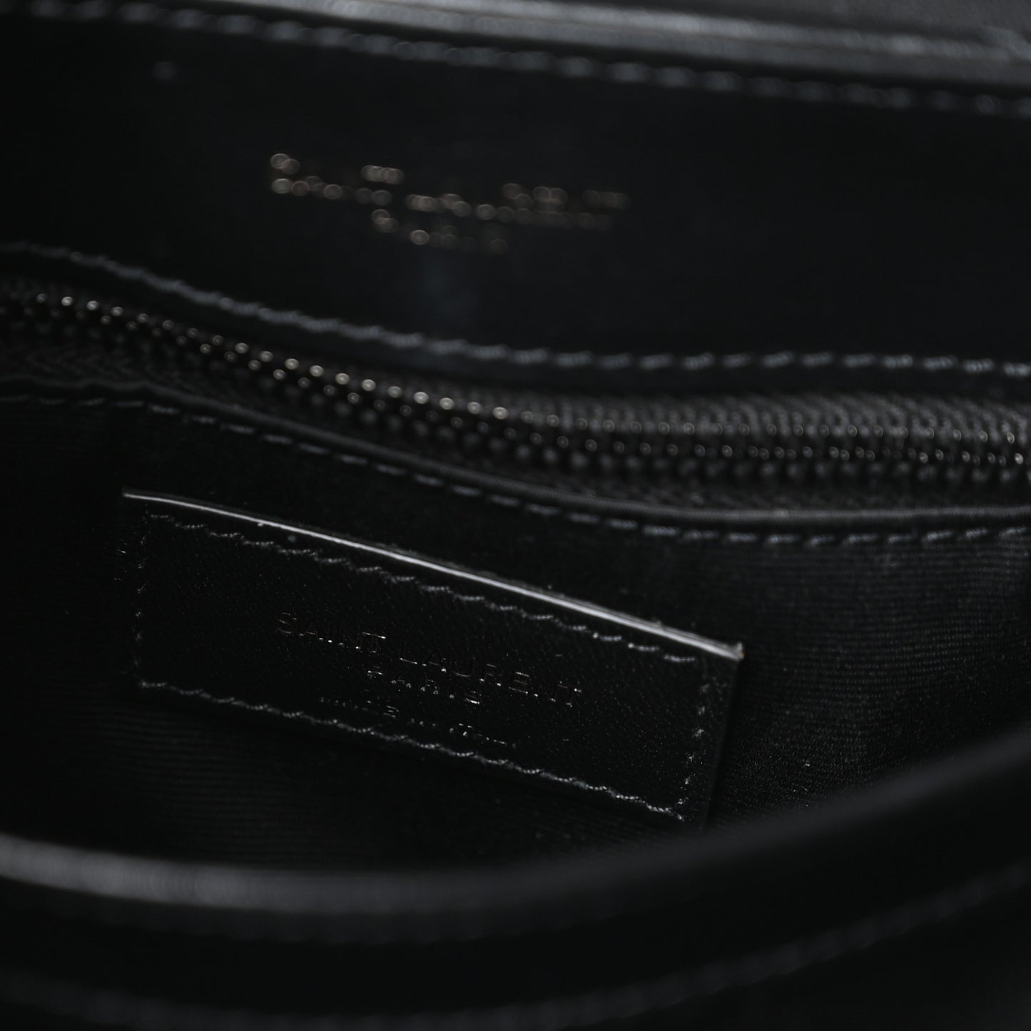 Calfskin Y Quilted Monogram Monochrome Toy Loulou Crossbody Bag Black