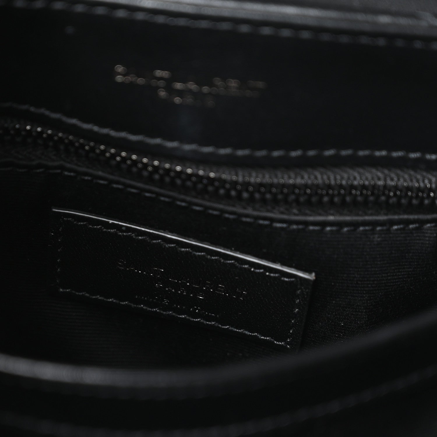 Saint Laurent Calfskin Y Quilted Monogram Monochrome Toy Loulou Crossbody Bag Black 6 of 11