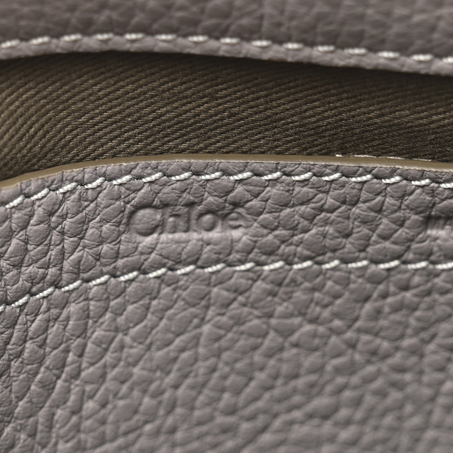 Chloe Grained Calfskin Small Marcie Saddle Bag Cashmere Grey 11 of 21