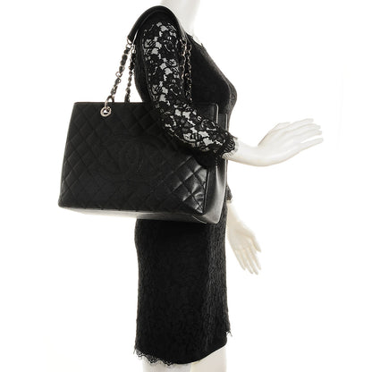 Chanel Caviar Quilted Grand Shopping Tote GST Black 2 of 7