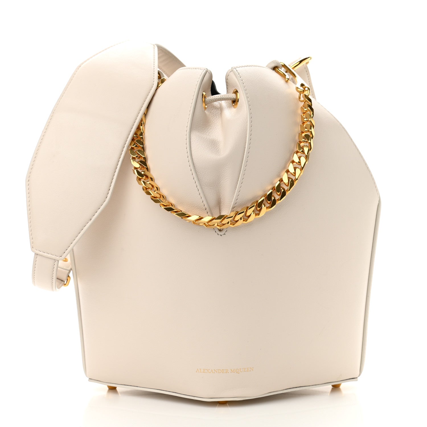 Alexander McQueen Calfskin The Bucket Bag White 3 of 10