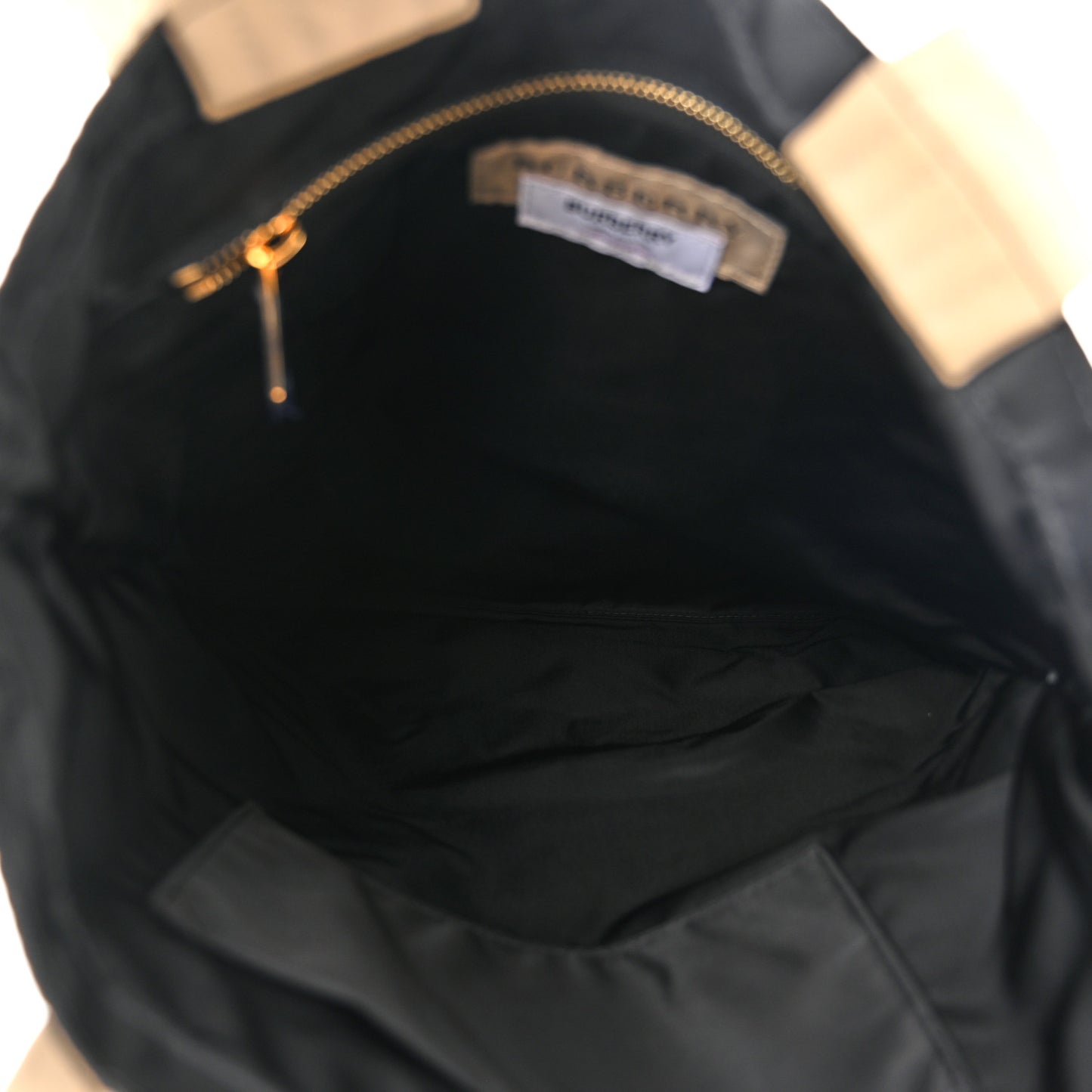 Nylon Trench Medium Trench Tote Bag Black