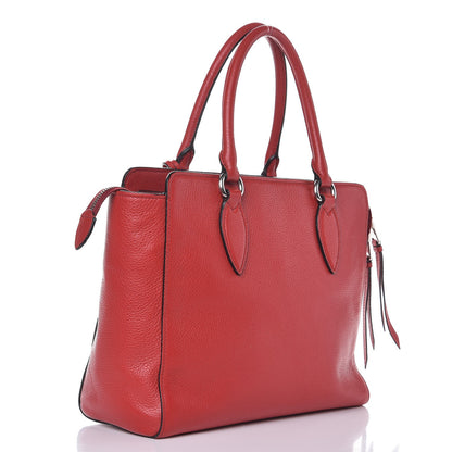 Prada Vitello Phenix Top Handle Bag Rosso 3 of 7
