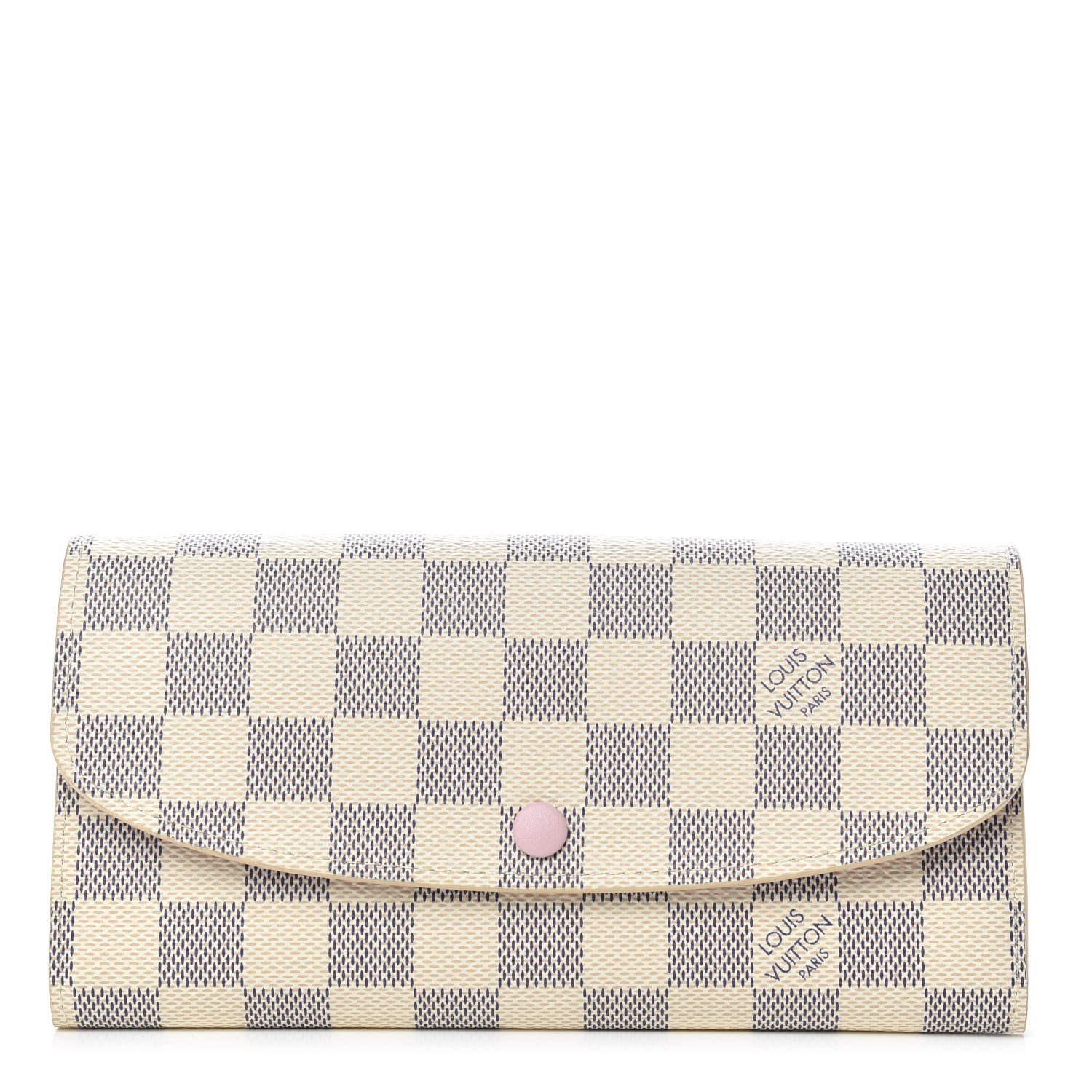 Louis Vuitton Damier Azur Emilie Wallet Rose Ballerine 1 of 9
