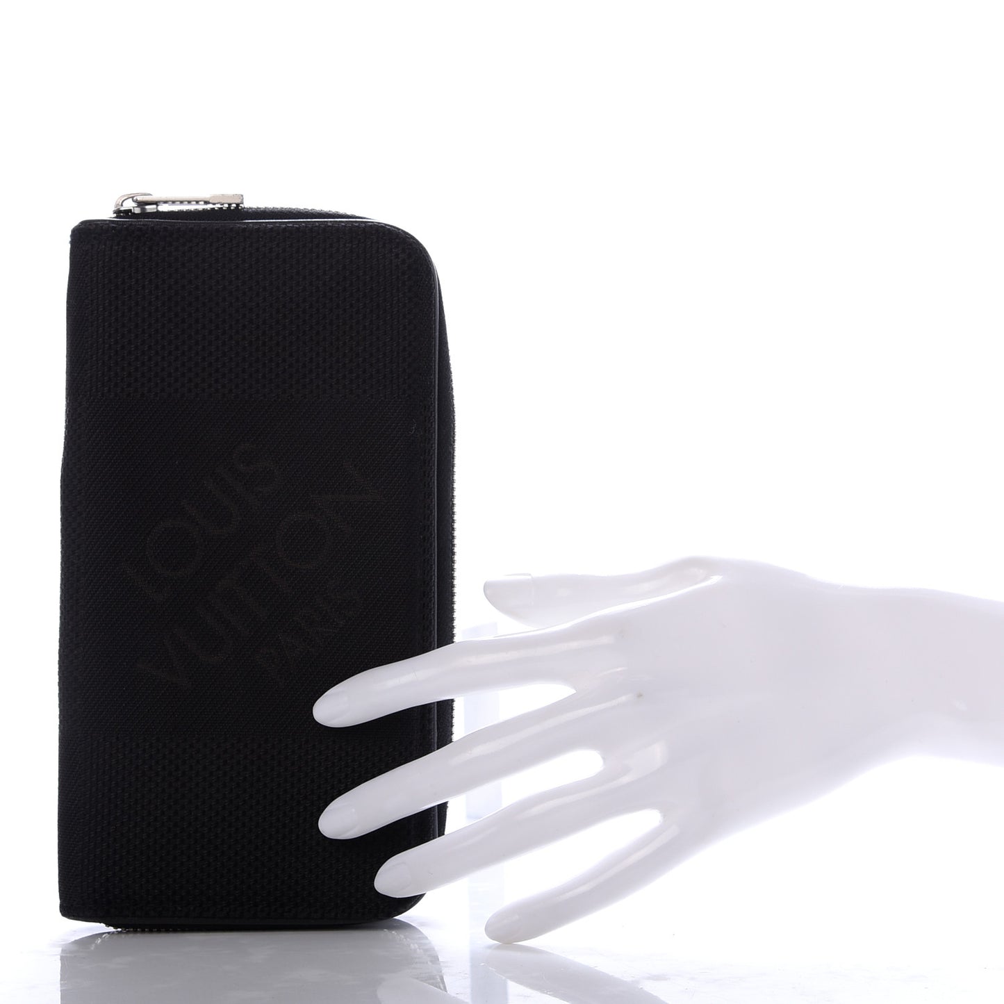 Damier Geant Portefeuille Long Zipper Wallet Black