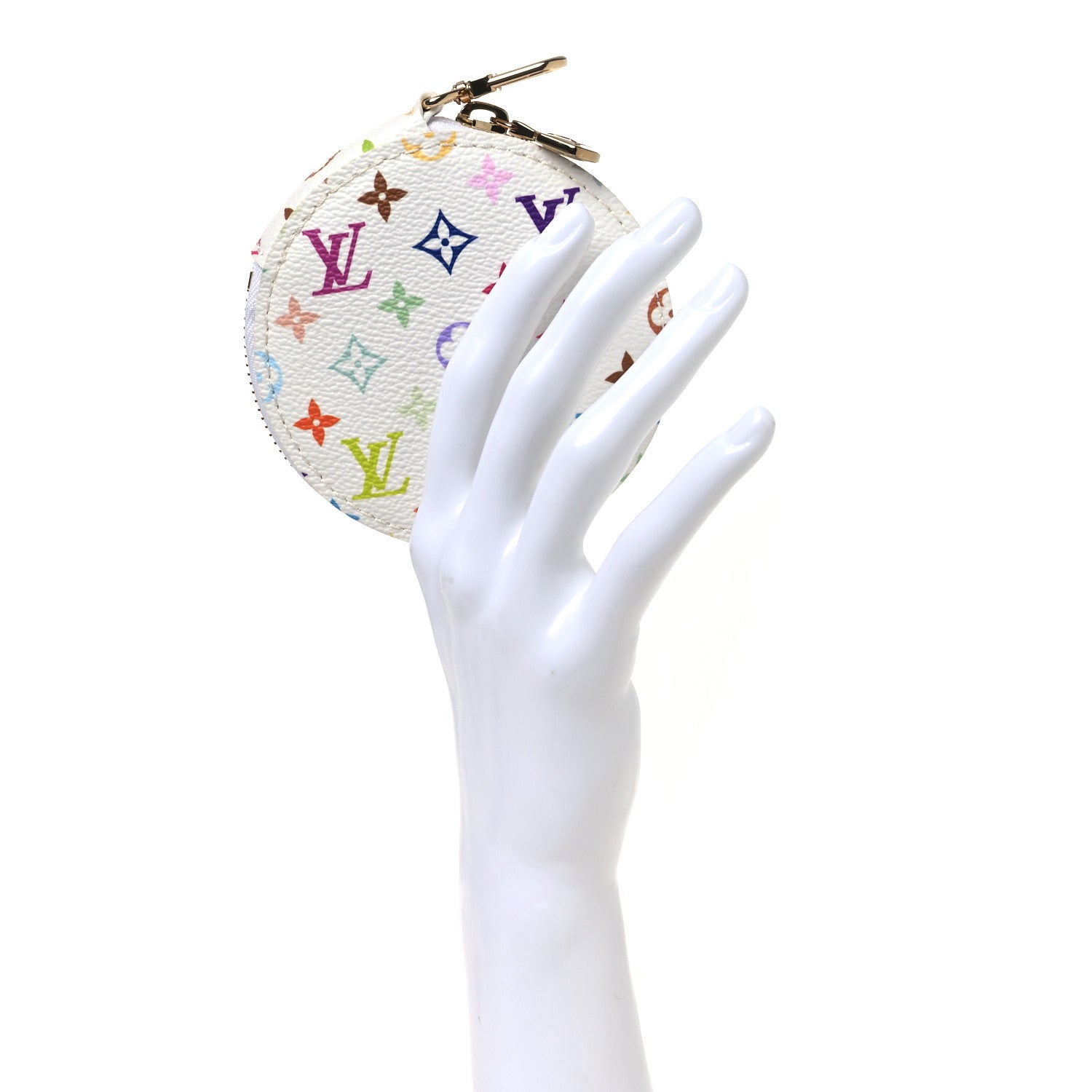 Louis Vuitton LV x TM Monogram Multicolor Marellini Round Coin Purse White 2 of 6