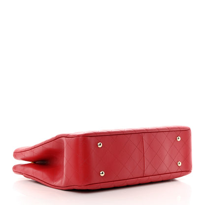 Chanel Caviar Quilted Large Shopping Tote Red 4 of 12