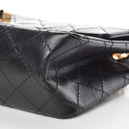 Chanel Aged Calfskin Quilted 2.55 Reissue Mini Flap Black 9 of 11