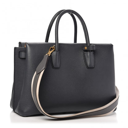 MCM Grained Calfskin Large Milla Tote Phantom Grey 3 of 9