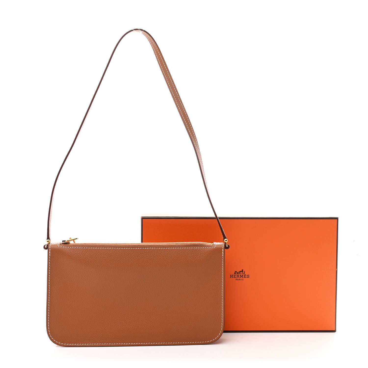 Hermes Evercolor Chaine d'Ancre Zipengo Pochette To Go Gold 10 of 10