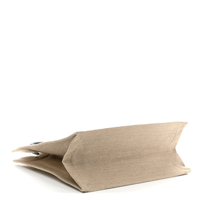 Saint Laurent Linen Calfskin Small Rive Gauche Tote Optic White 4 of 10