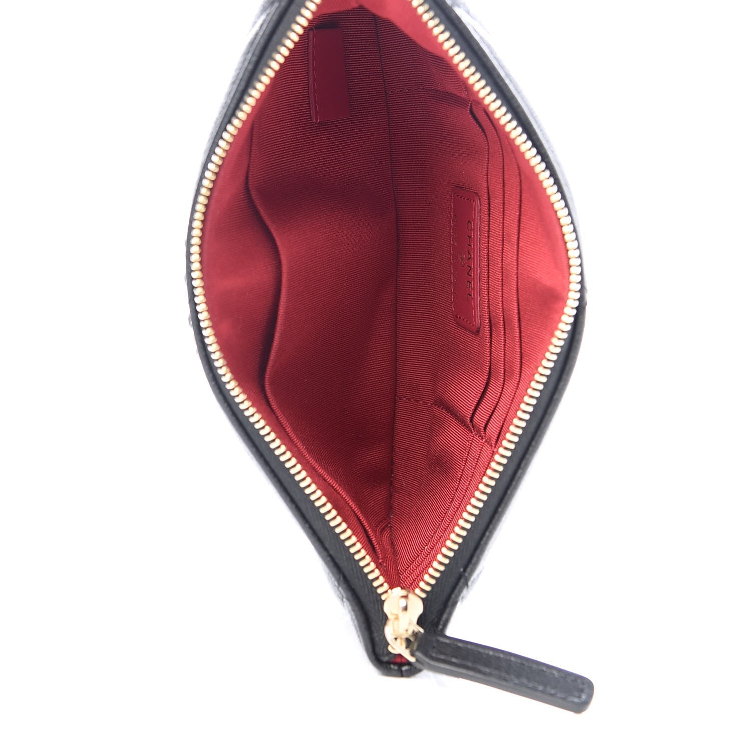 Chanel Shiny Goatskin Quilted Small 19 Pouch Black 5 of 8