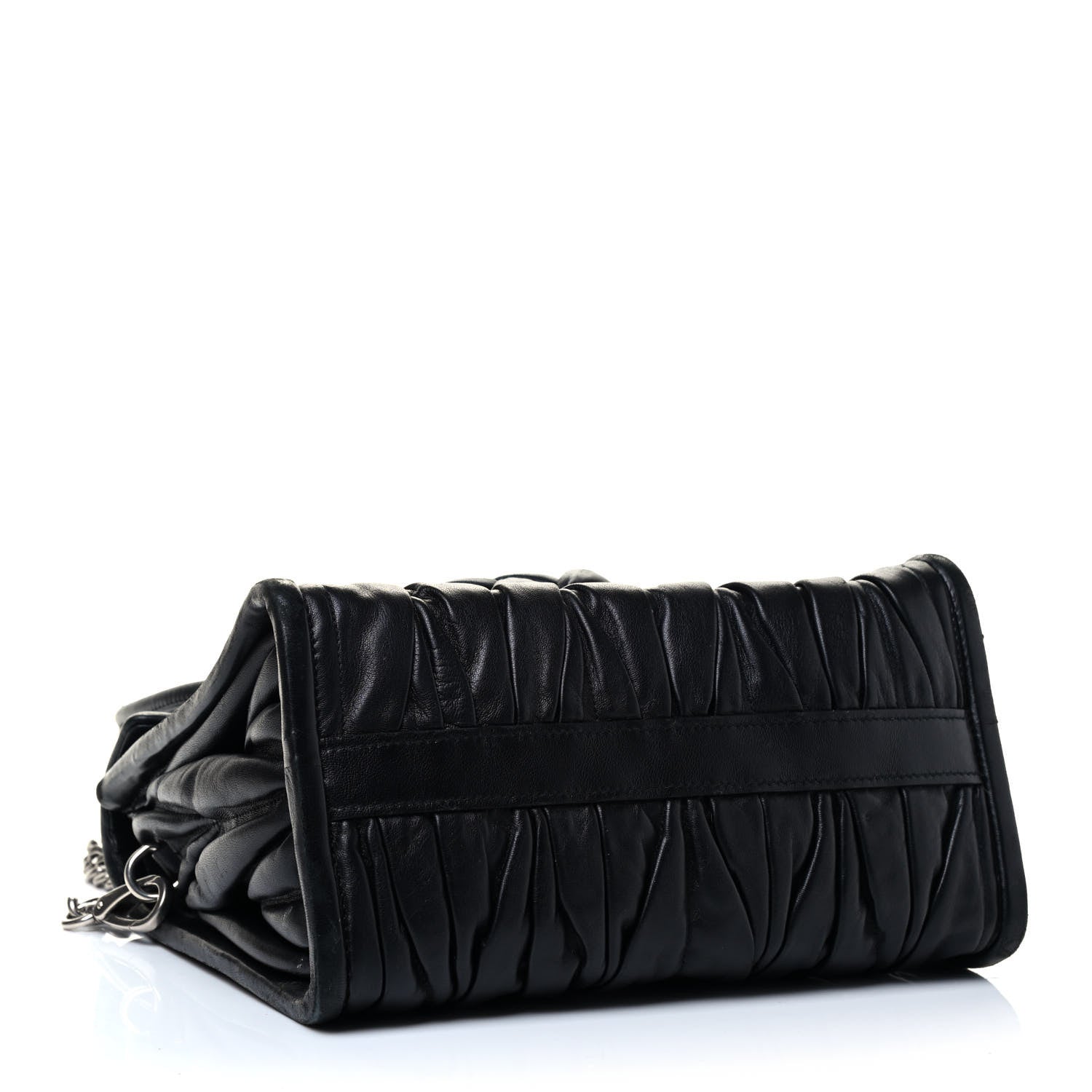 Miu Miu Nappa Matelasse Top Handle Tote Black 5 of 10