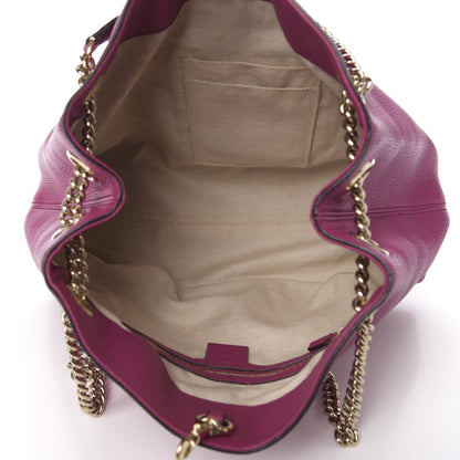 Gucci Cellarius Calfskin Medium Soho Chain Shoulder Bag Bright Bouganville 5 of 13