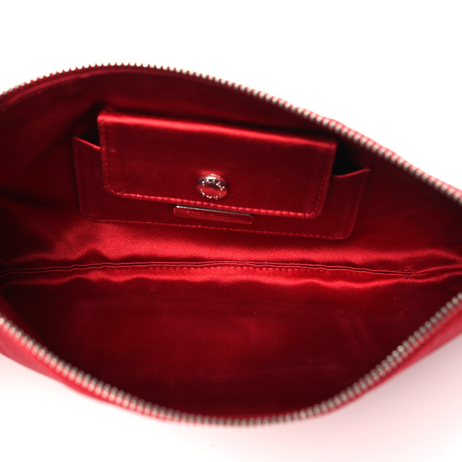 Prada Satin Pochette Bag Red 6 of 11