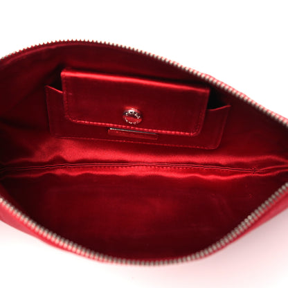 Prada Satin Pochette Bag Red 6 of 11