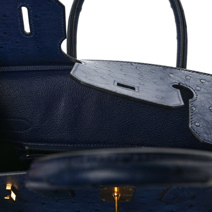 Hermes Ostrich Birkin 30 Bleu Iris 13 of 14