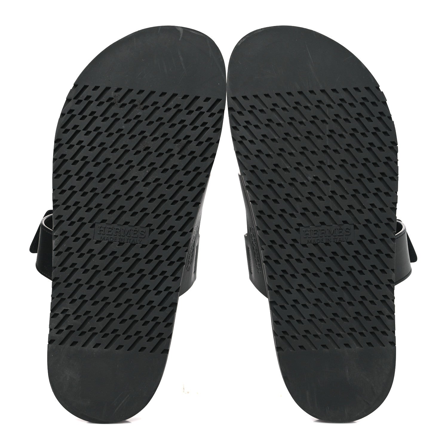 Hermes Calfskin Womens Chypre Sandals 40 Black 5 of 9
