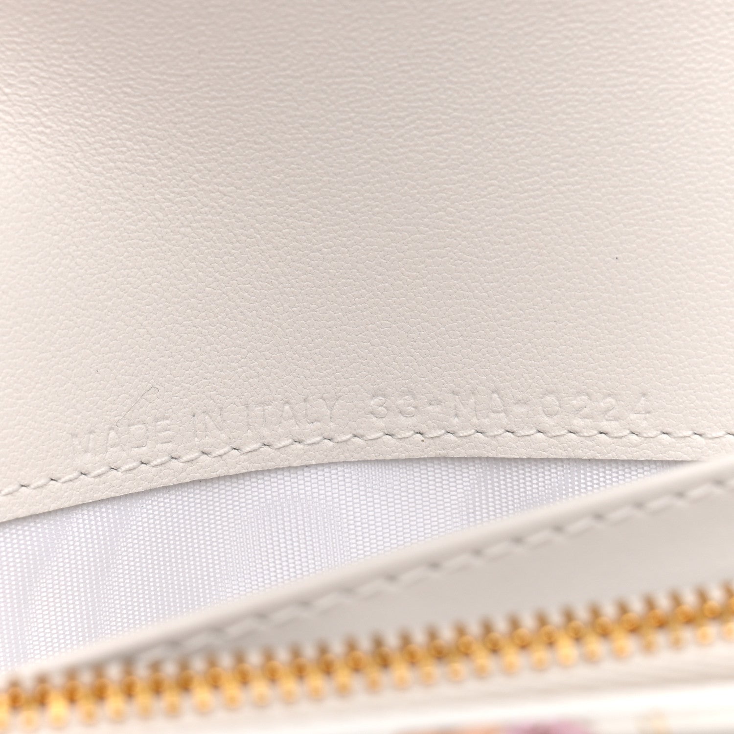 Christian Dior Calfskin Caro Freesia Long Wallet White Multicolor 7 of 7