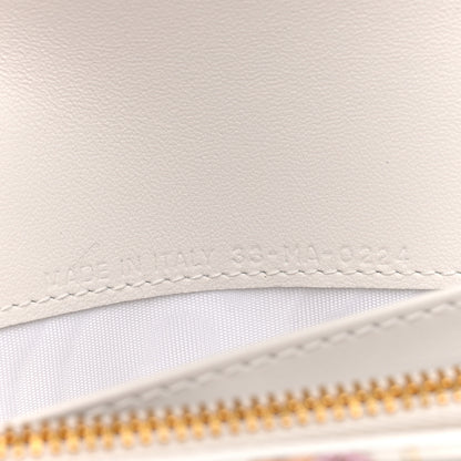 Christian Dior Calfskin Caro Freesia Long Wallet White Multicolor 7 of 7