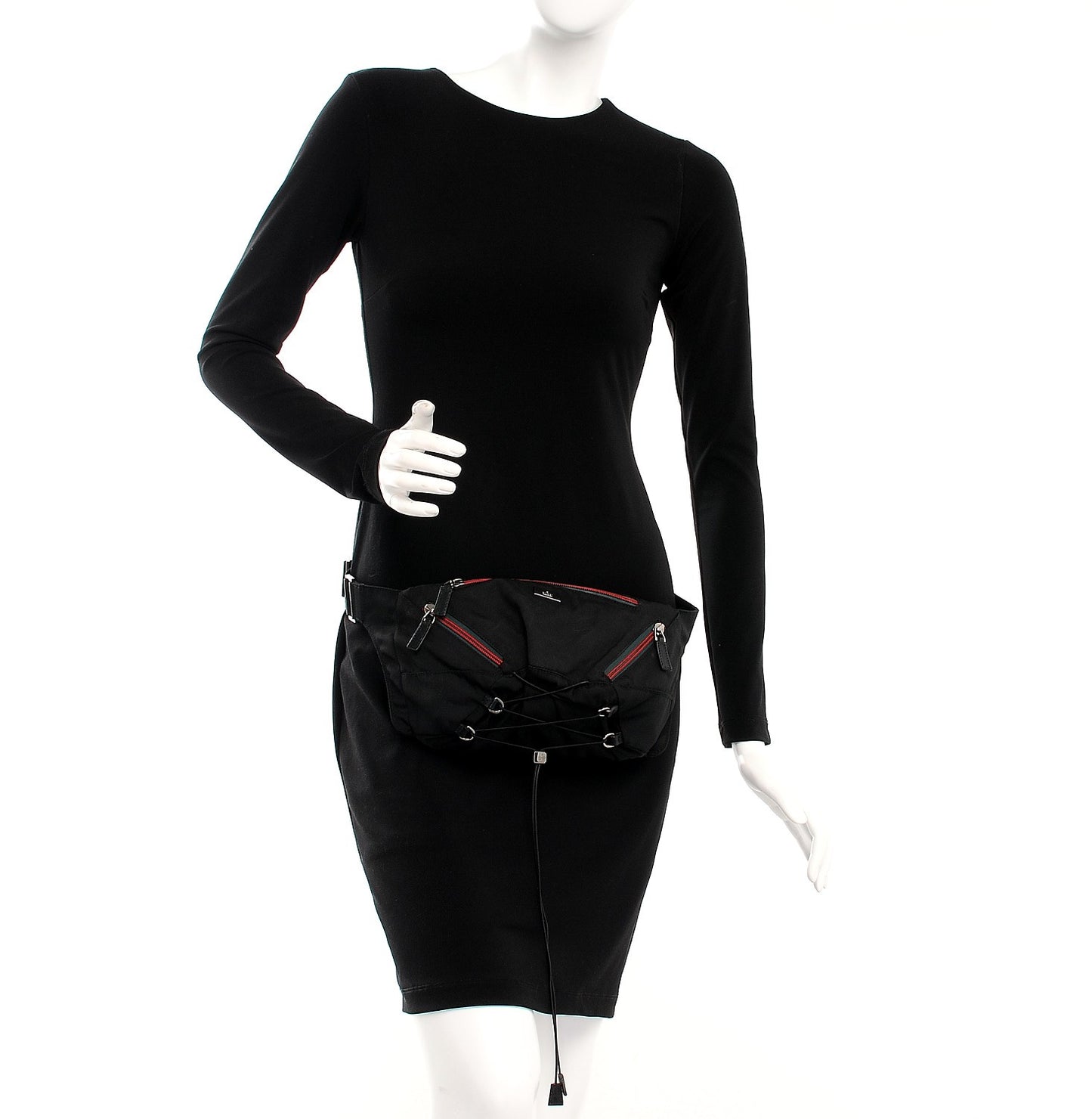 Nylon Web Belt Bag Black