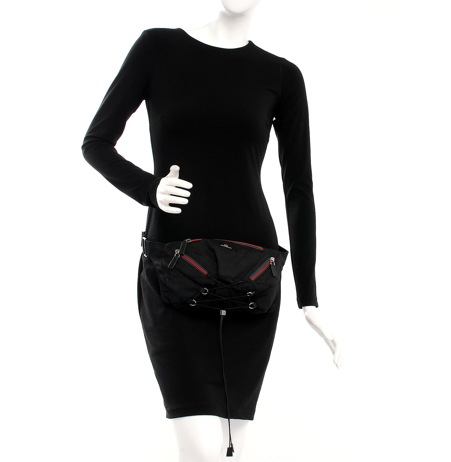 Gucci Nylon Web Belt Bag Black 2 of 7