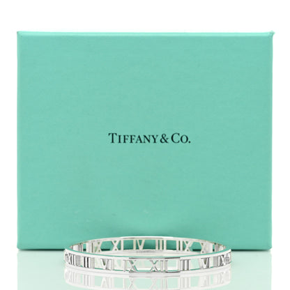 Tiffany Sterling Silver Narrow Atlas Open Bangle Bracelet 4 of 4