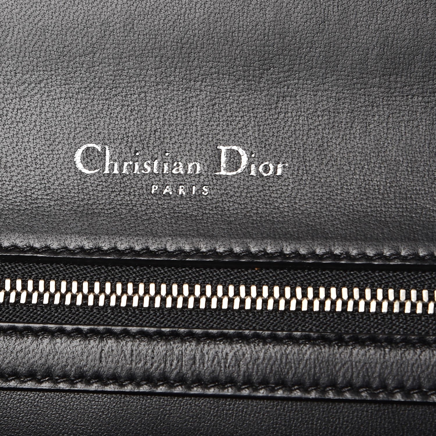 Christian Dior Lambskin Python Large Diorama Flap Bag Black White 6 of 7